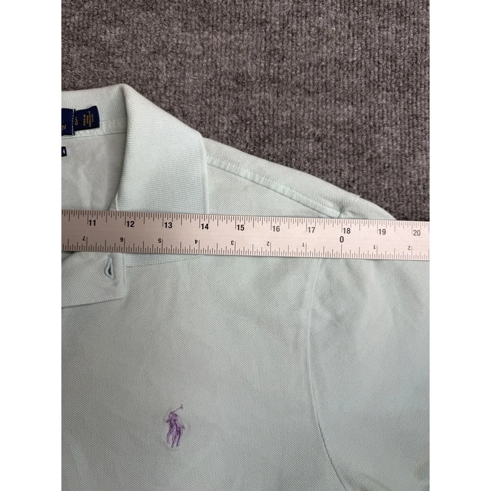 Polo Ralph Lauren Mesh Polo‎ Shirt Mens Large Blue Cotton Pony Logo Classic Fit
